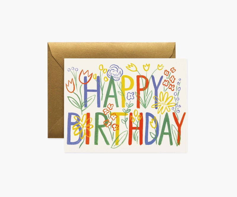Rifle Paper Co - Greeting Card - Happy Birthday - Findlay Rowe Designs
