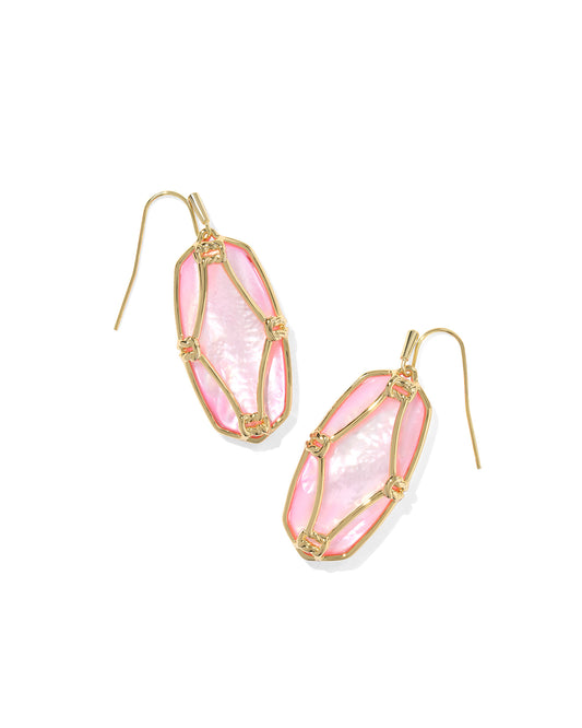 Kendra Scott - Earring - Elle Lattice Frame Gold Drop - Blush Ivory Mother of Pearl - Findlay Rowe Designs