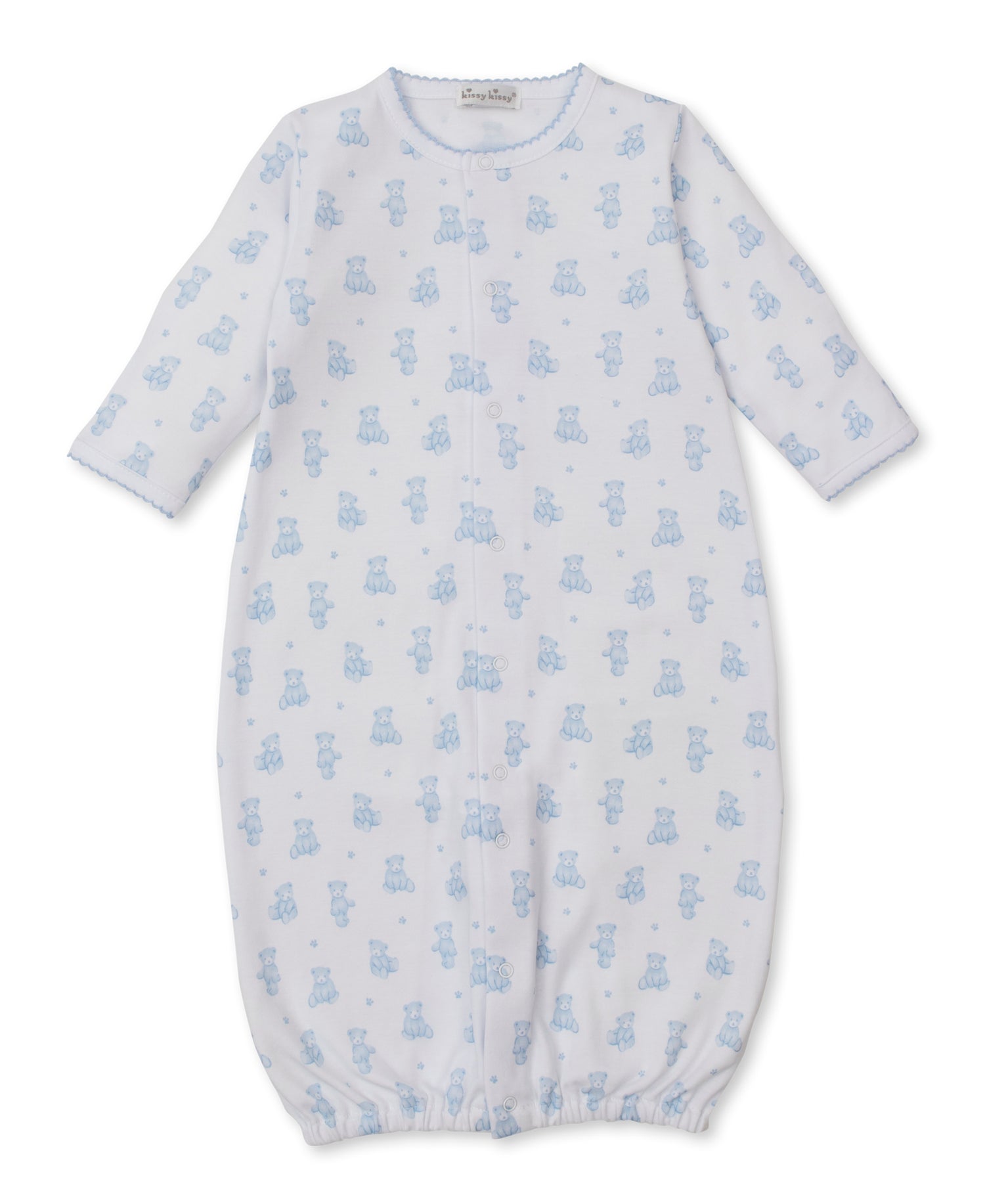 Kissy Kissy - Convertible Gown - Teddy Bears - Blue - 0-3M - Findlay Rowe Designs