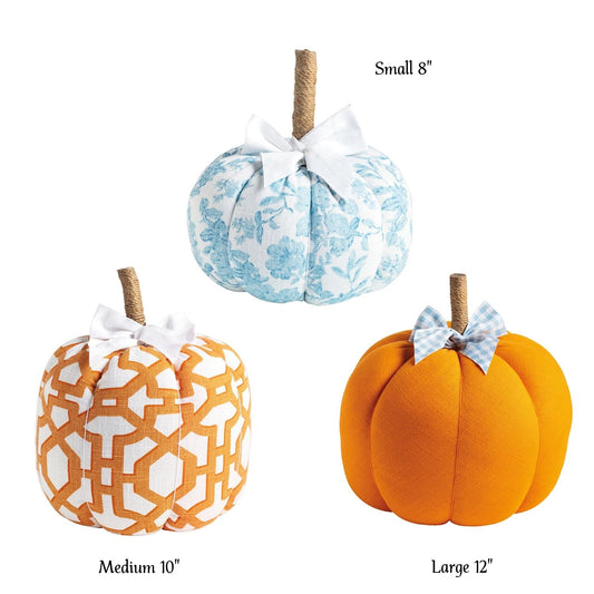 Mud Pie - Patterned Fabric Pumpkin - Findlay Rowe Designs