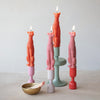 Candle - Taper - Pink Leopard Shaped Unscented - Set 2 - Findlay Rowe Designs