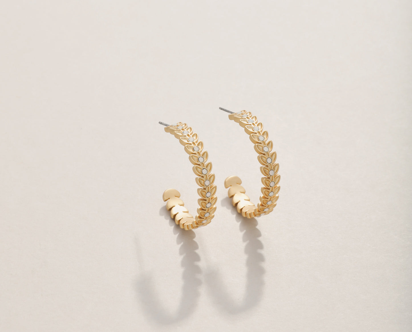 Spartina - Earrings - Parkwood Hoop 30mm - White Opal - Findlay Rowe Designs