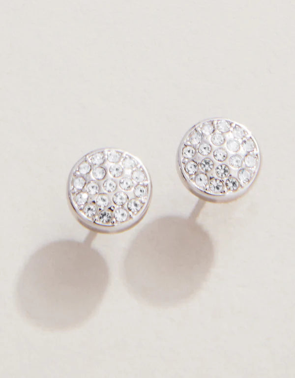 Spartina 449 - Earring - Sea La Vie Stud - Stronger Pavé Disk - Silver - Findlay Rowe Designs