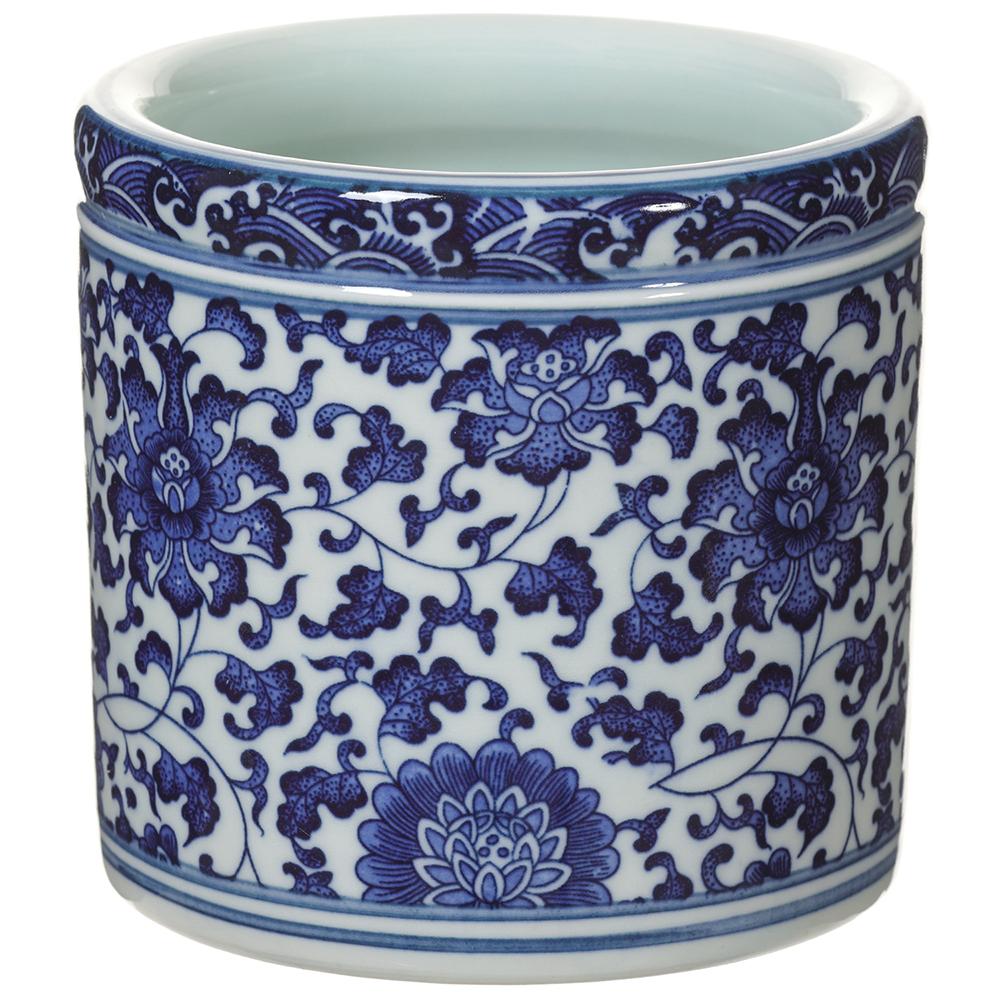 Ceramic Vase - Blue White - 5x5 - Findlay Rowe Designs