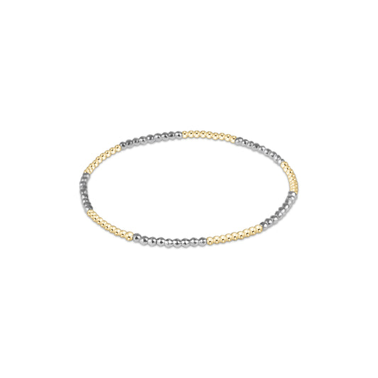 Enewton - Blissful Pattern 2mm Bead Bracelet - Bright Silver Faceted Hematite - Findlay Rowe Designs