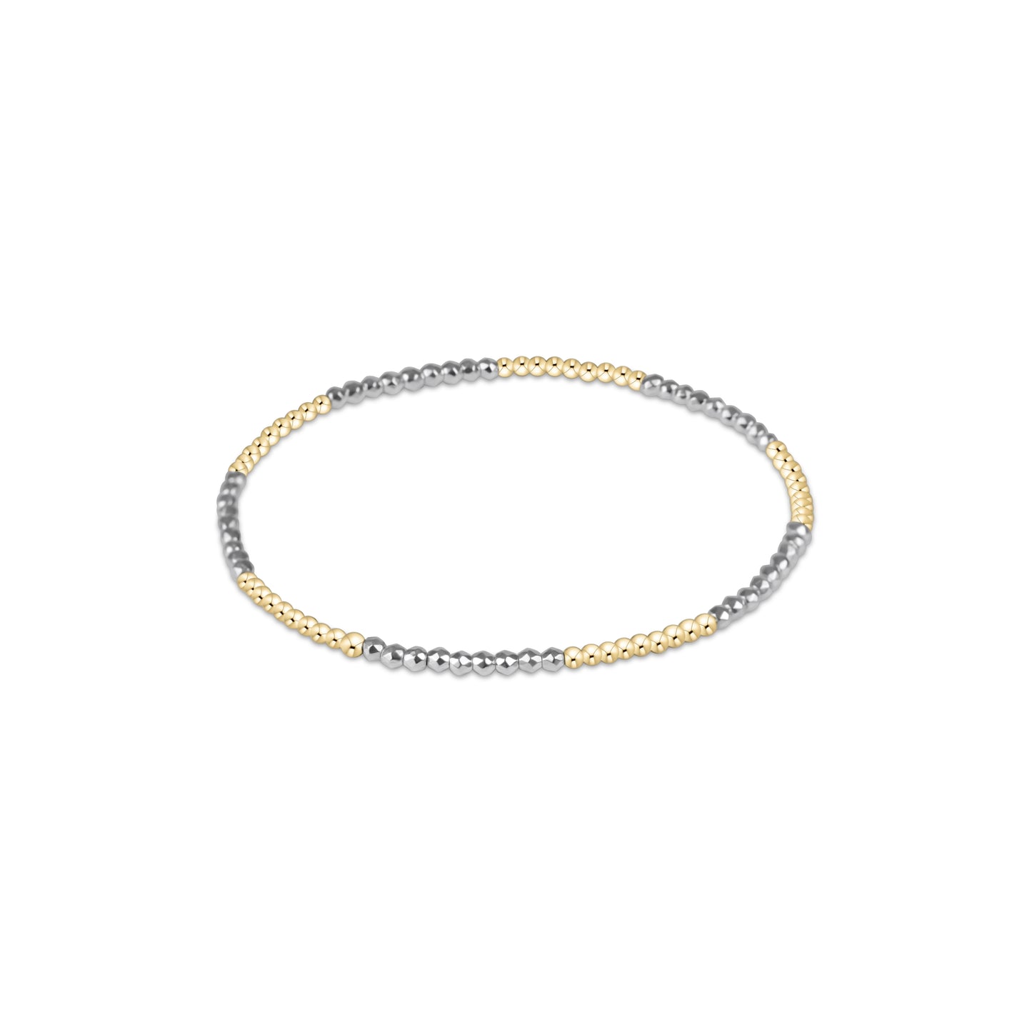 Enewton - Blissful Pattern 2mm Bead Bracelet - Bright Silver Faceted Hematite - Findlay Rowe Designs