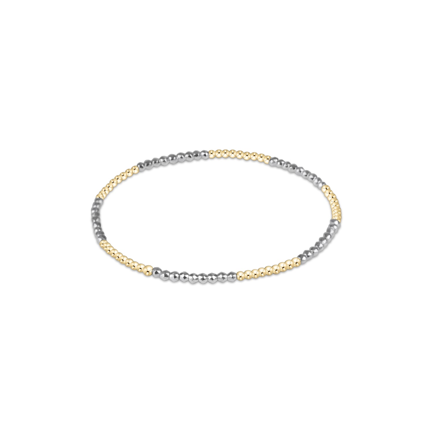 Enewton - Blissful Pattern 2mm Bead Bracelet - Bright Silver Faceted Hematite - Findlay Rowe Designs