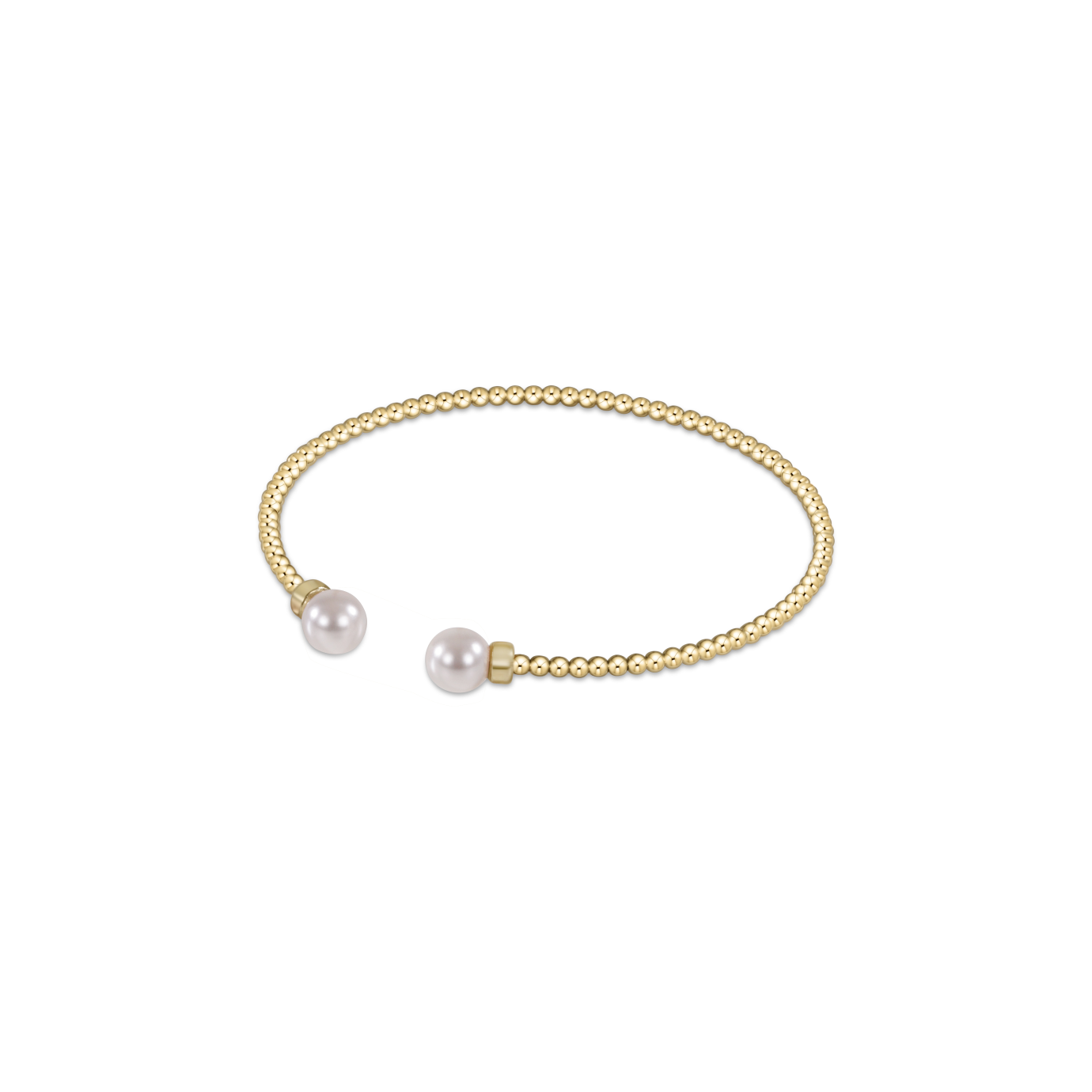 Enewton - Classic Gold 2mm Bead Cuff - Pearl - Findlay Rowe Designs