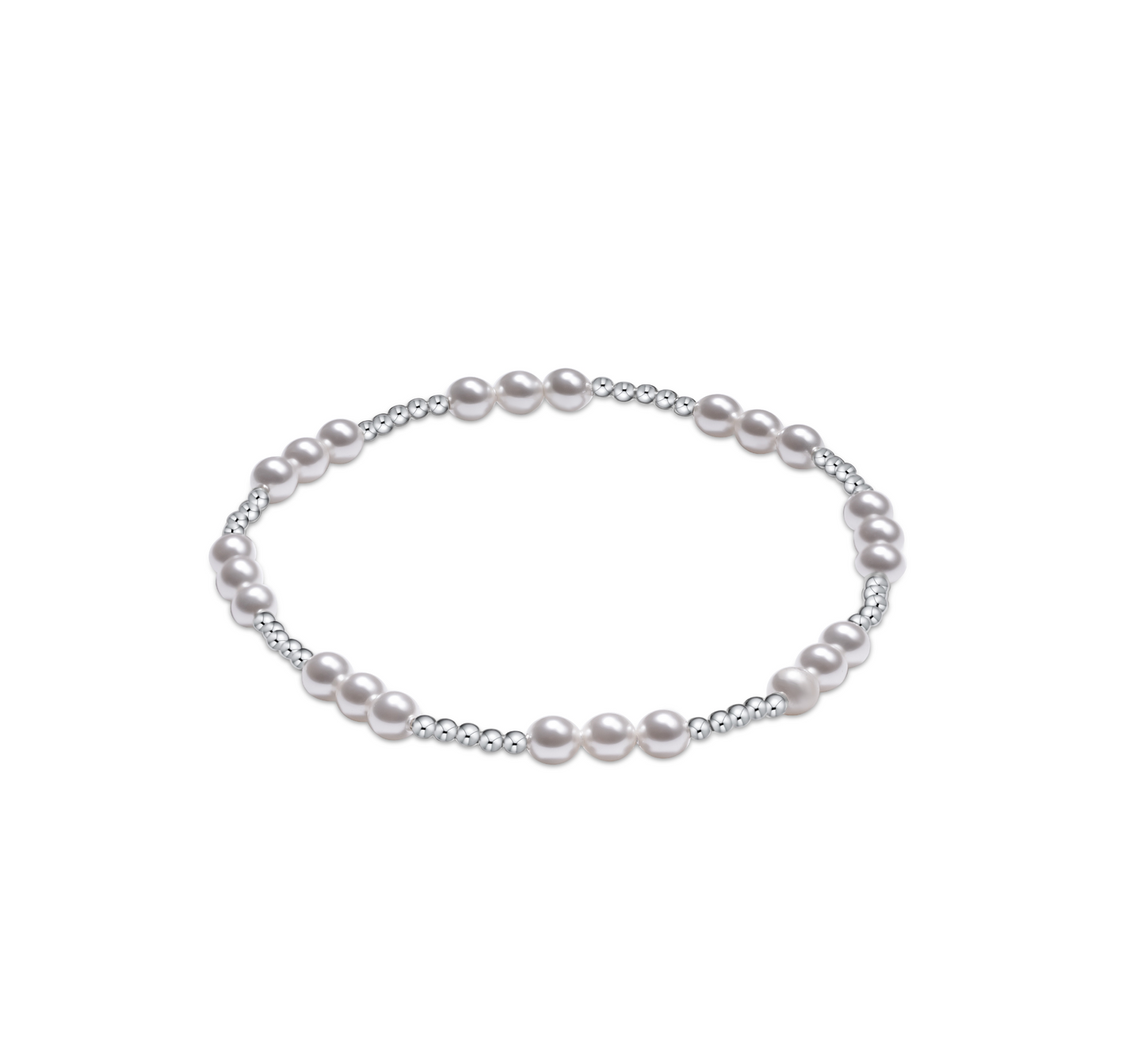 Enewton - Classic Joy Pattern Sterling 4mm Bead Bracelet - Pearl - Findlay Rowe Designs