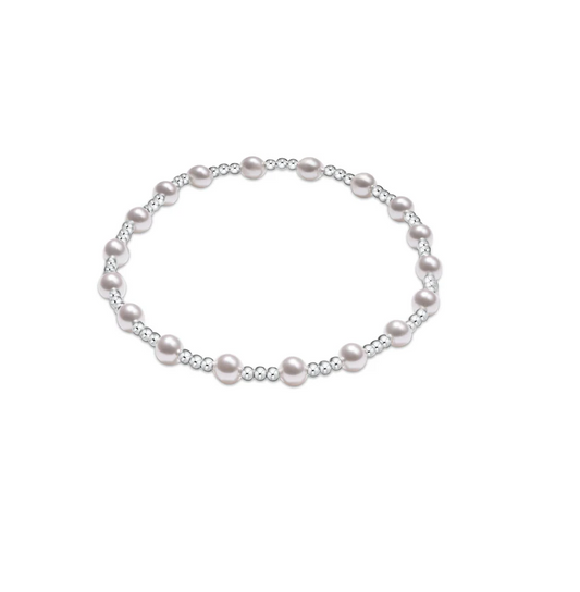 Enewton - Classic Sincerity Pattern Sterling 4mm Bead Bracelet - Pearl - Findlay Rowe Designs