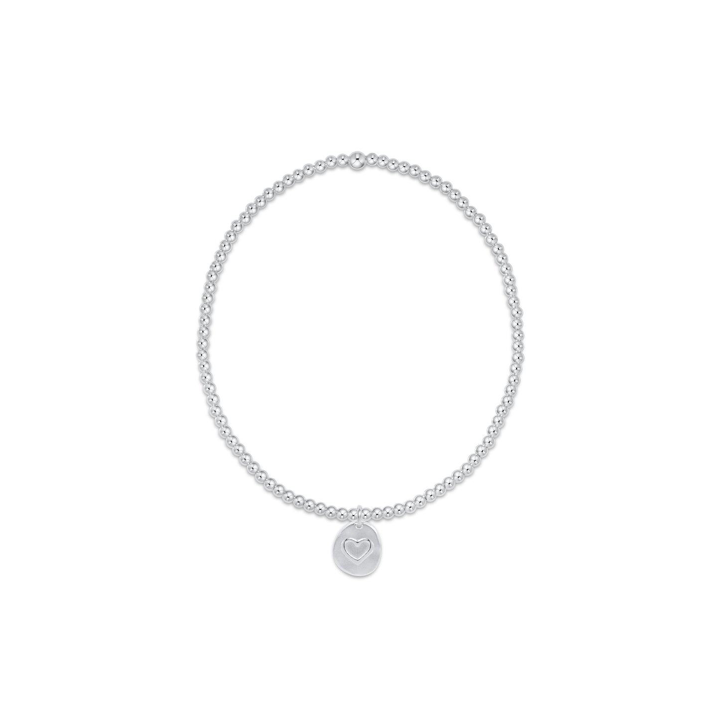 Enewton - Classic Sterling 2mm Bead Bracelet - Inspire Love Small Sterling Charm - Findlay Rowe Designs