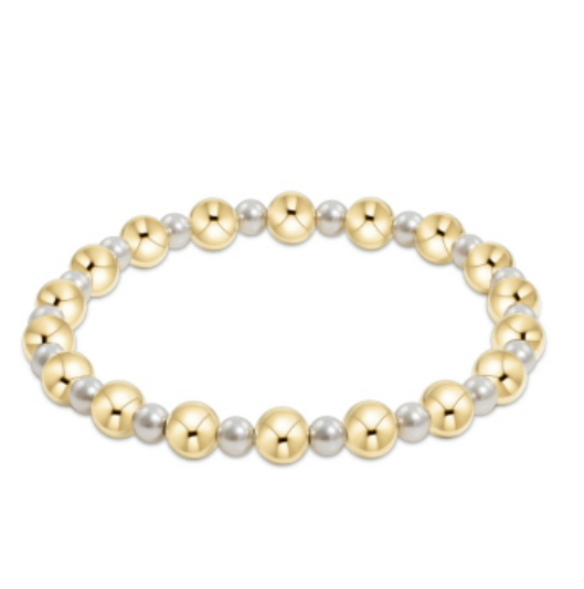 Enewton Extends - Classic Grateful Pattern 4mm Pearl Bracelet – Pearl - Findlay Rowe Designs