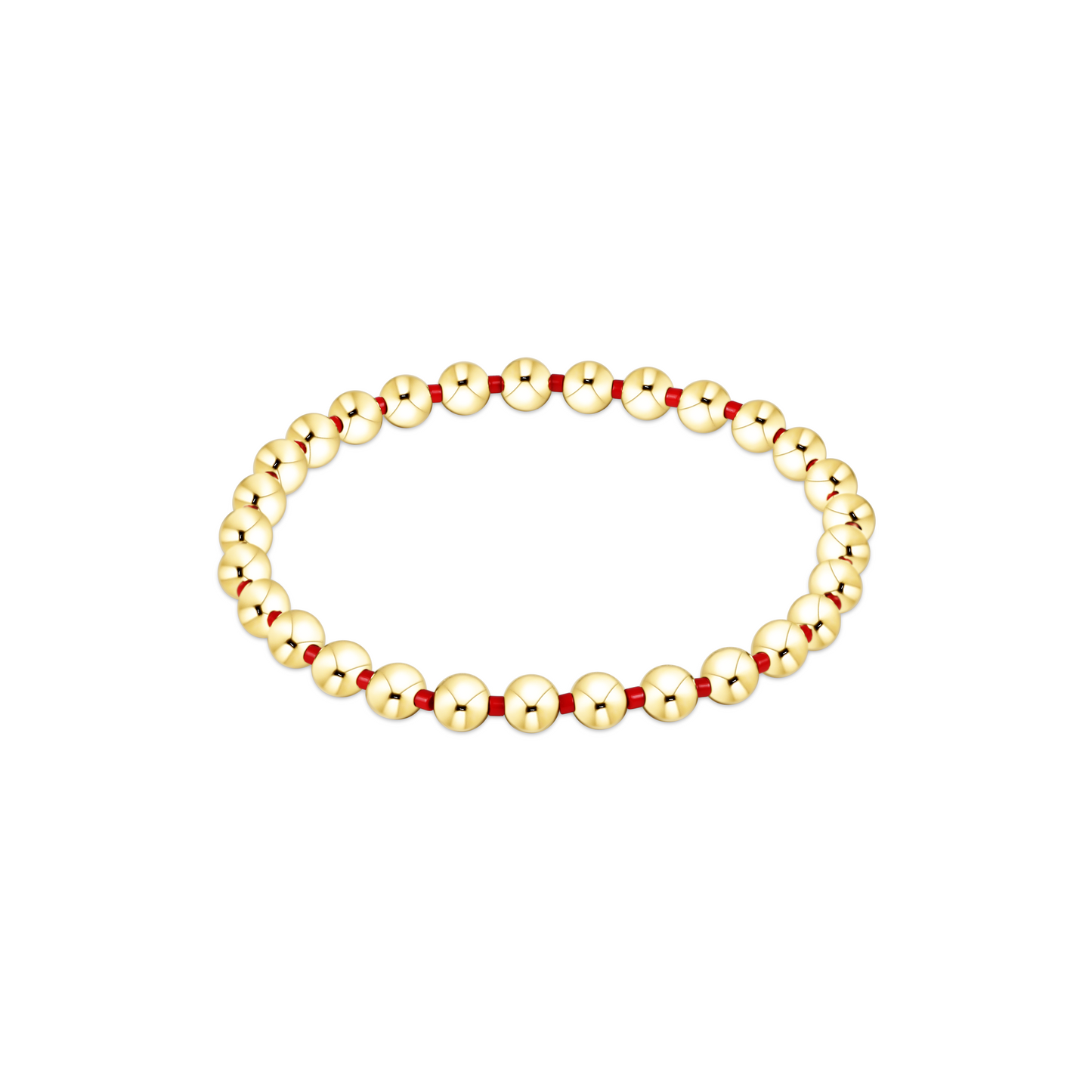 Enewton - Gameday Hope Grateful 5mm Bead Bracelet - Bright Red