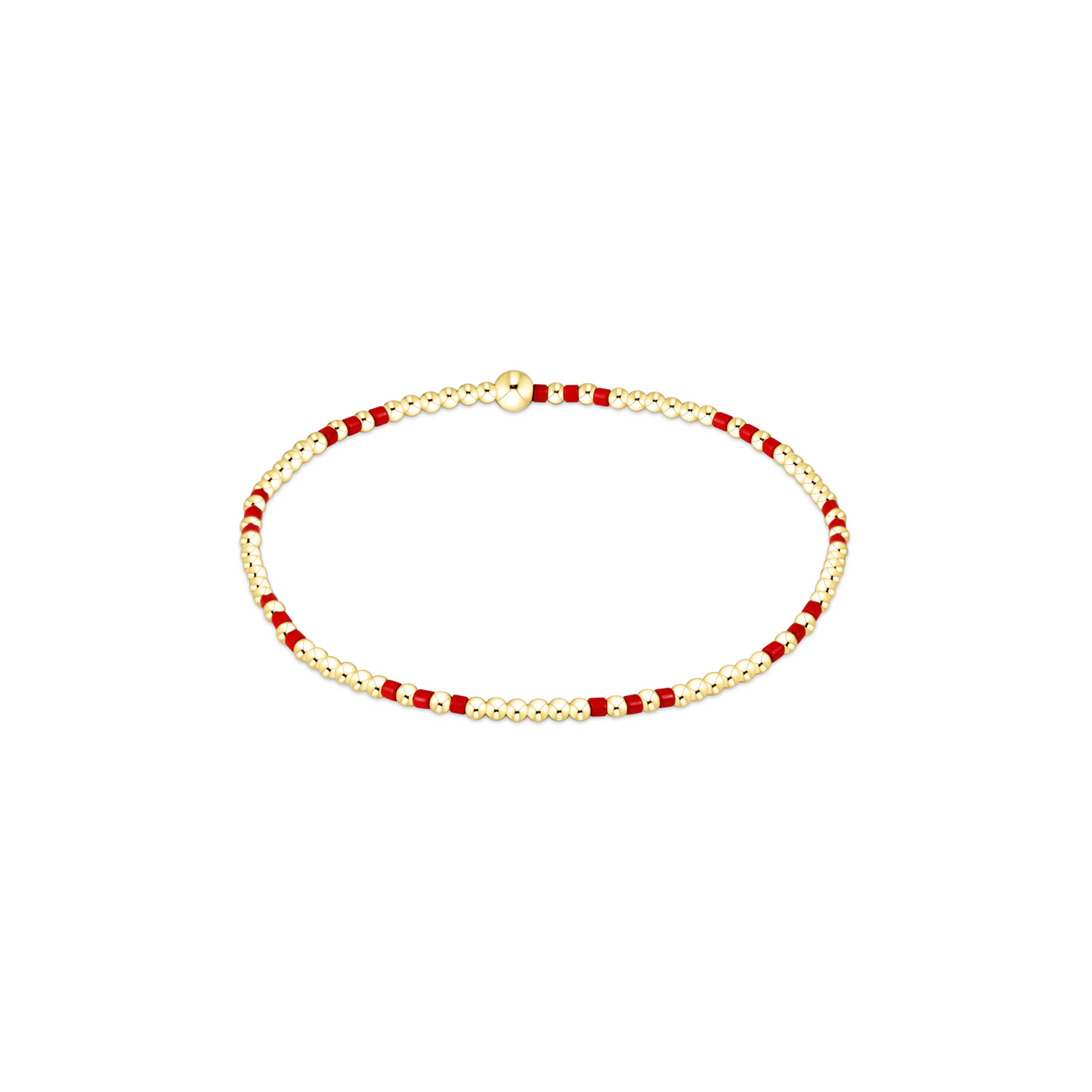 Enewton - Gameday Hope Sincerity Pattern 2mm Bead Bracelet - Bright Red - Findlay Rowe Designs