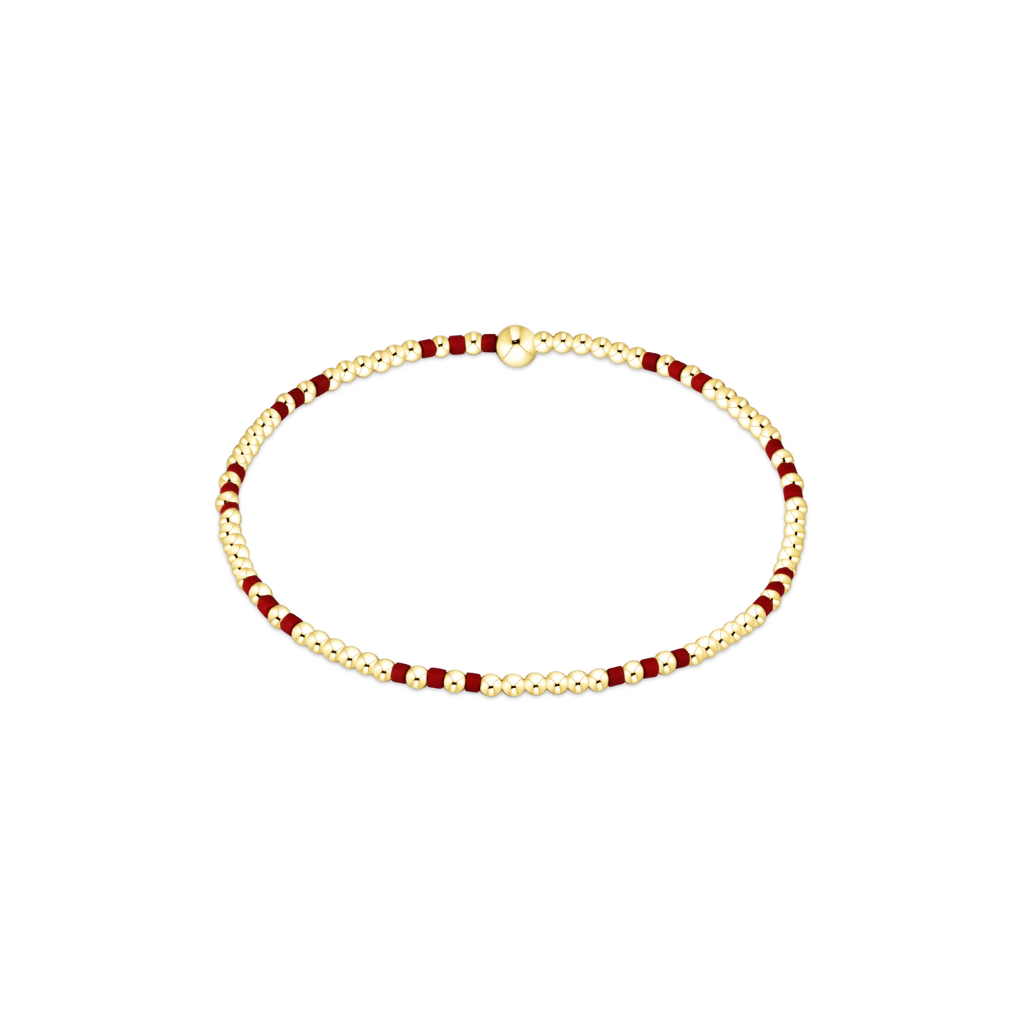 Enewton - Gameday Hope Sincerity Pattern 2mm Bead Bracelet - Crimson - Findlay Rowe Designs