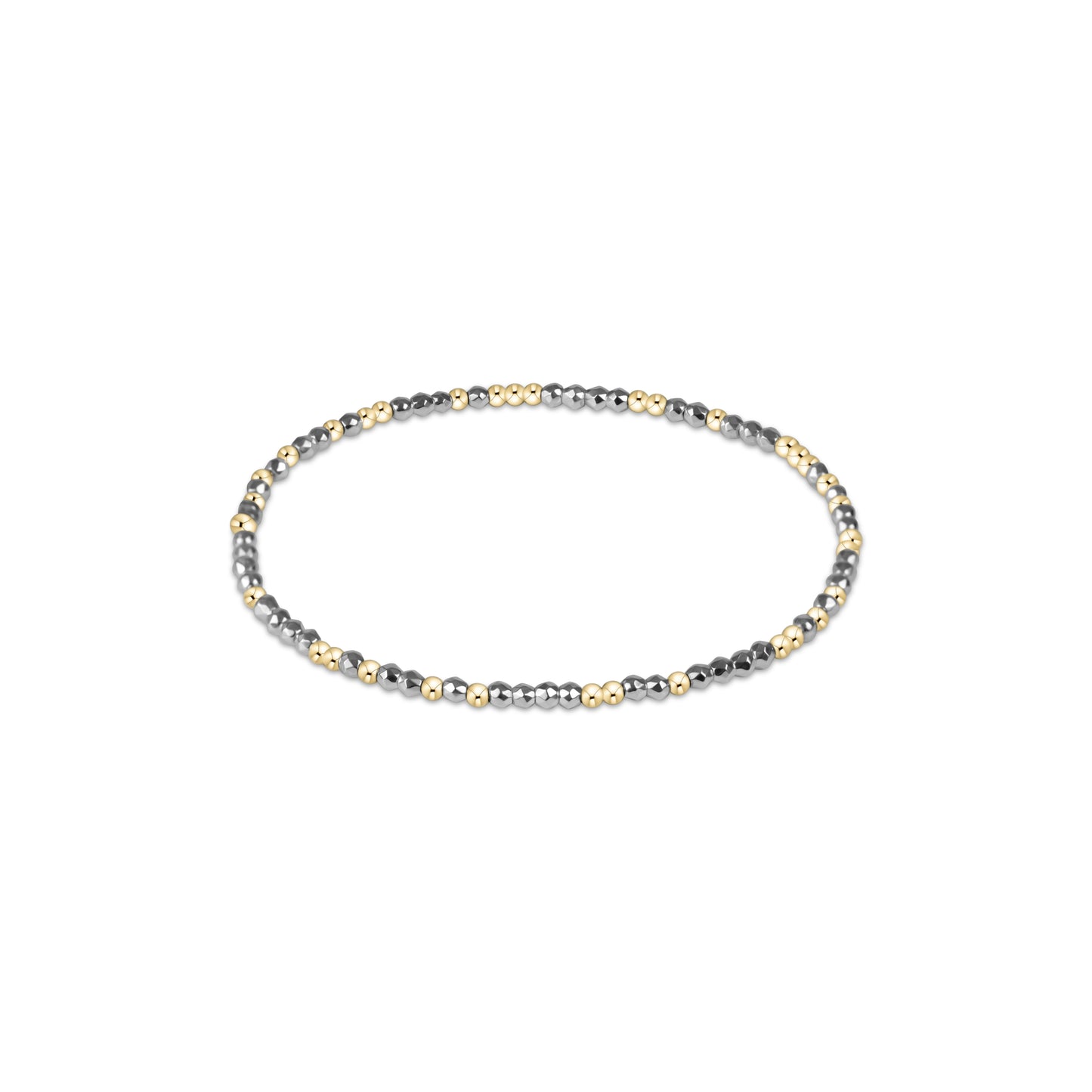 Enewton - Hope Unwritten Bright Silver Faceted Hematite 2mm Bead Bracelet - Findlay Rowe Designs