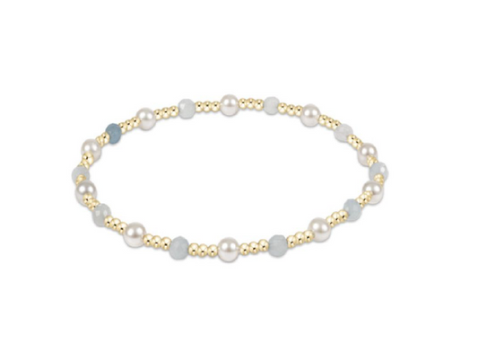 Enewton - Pearl Sincerity Pattern 4mm Bead Bracelet - Aquamarine - Findlay Rowe Designs