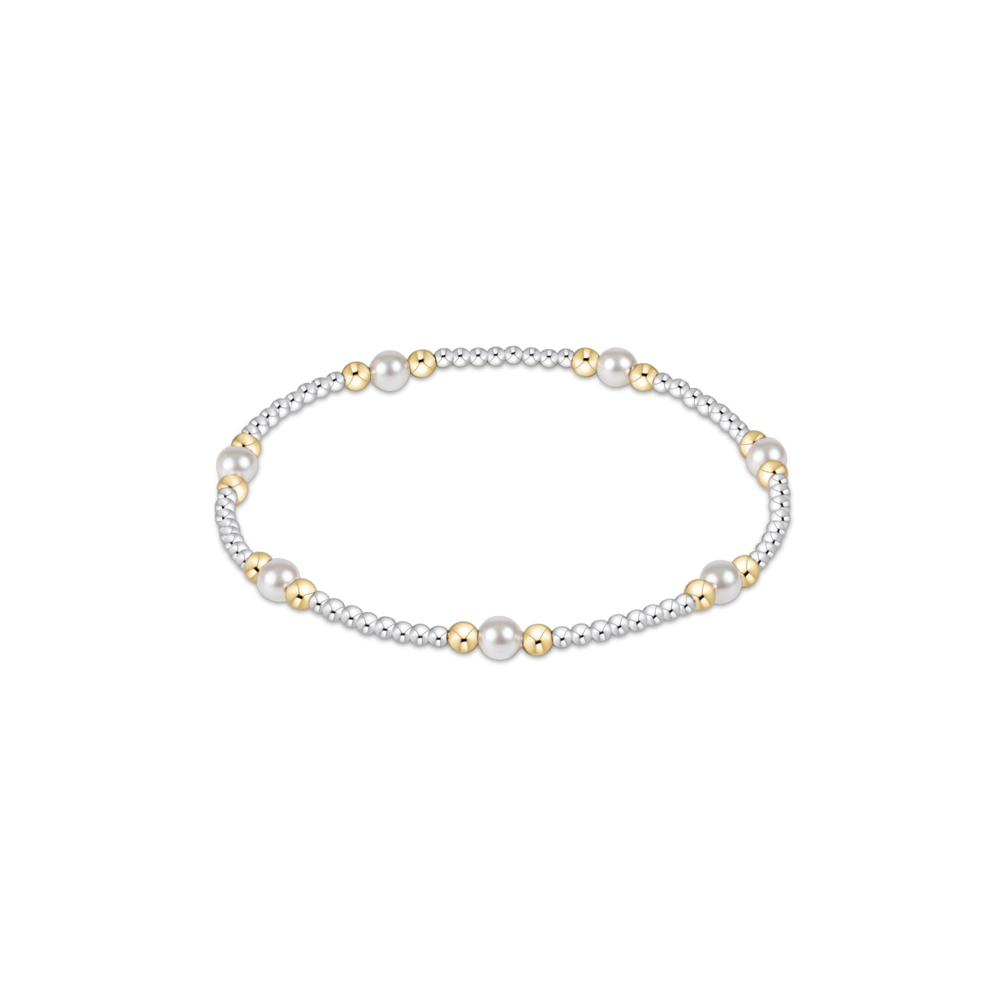 Enewton - Purpose Pearl 4mm Bead Bracelet - Mixed Metal - Findlay Rowe Designs