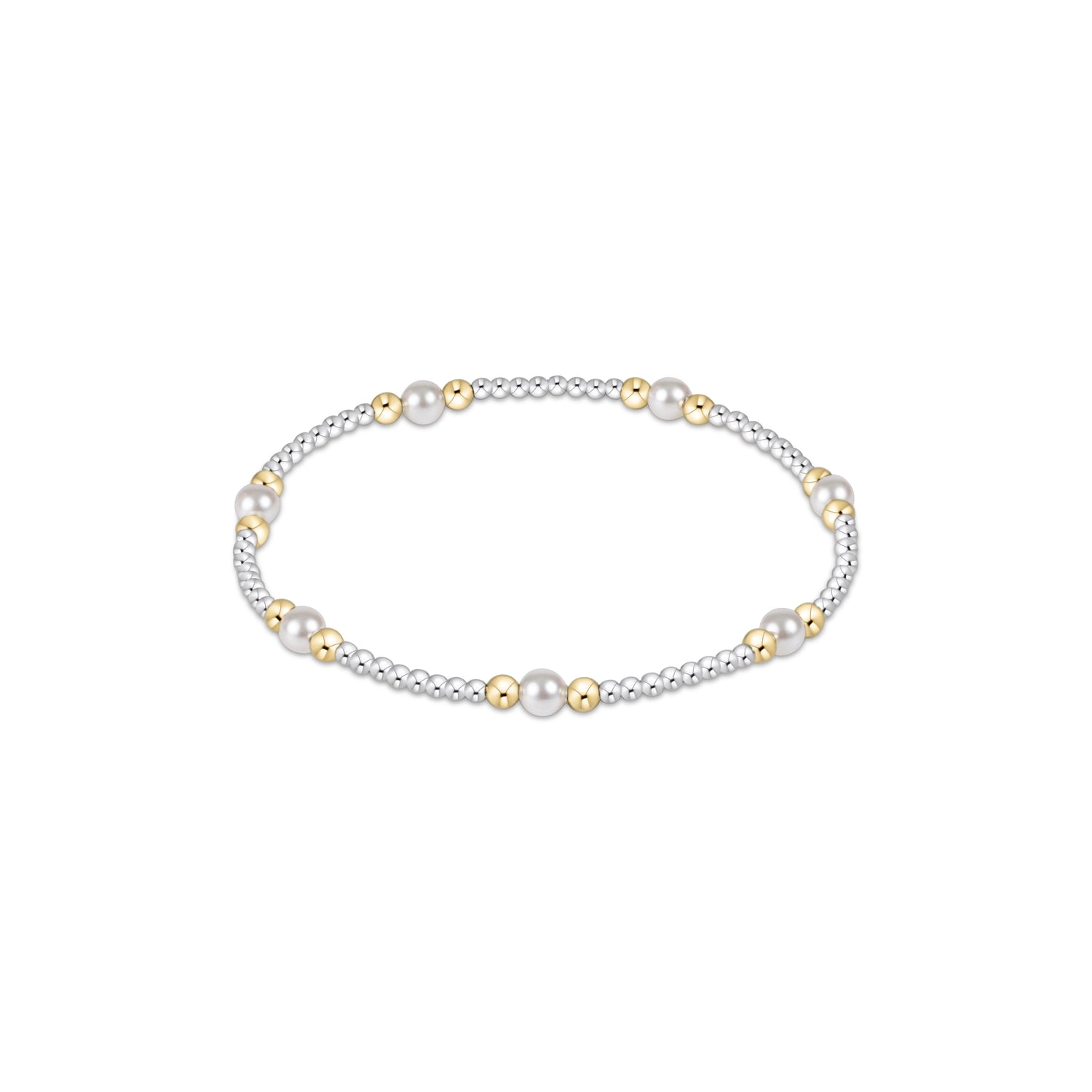 Enewton - Purpose Pearl 4mm Bead Bracelet - Mixed Metal - Findlay Rowe Designs