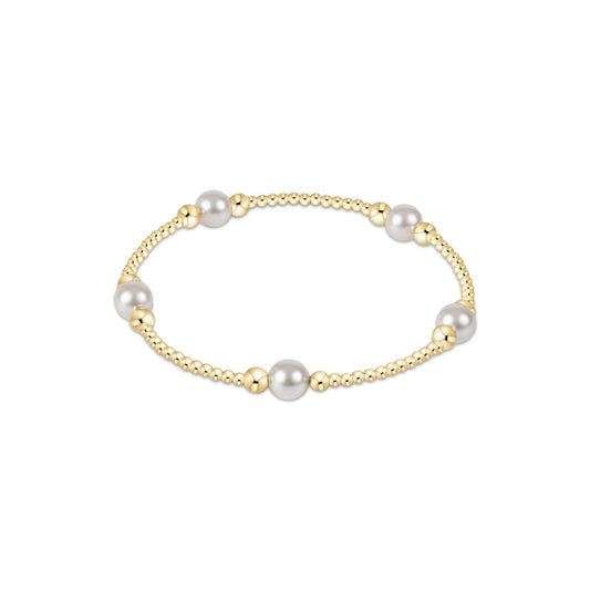 Enewton - Purpose Pearl 6mm Bead Bracelet - Gold - Findlay Rowe Designs