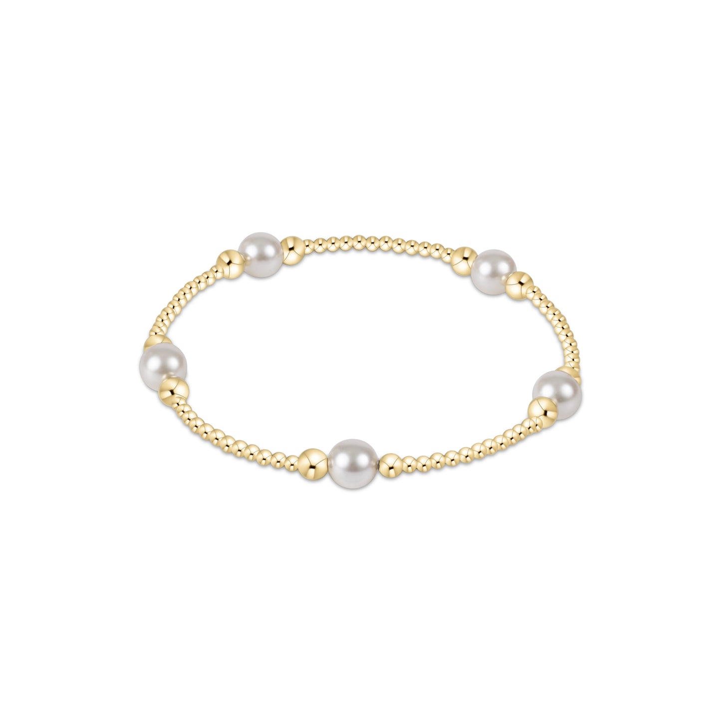 Enewton - Purpose Pearl 6mm Bead Bracelet - Gold - Findlay Rowe Designs