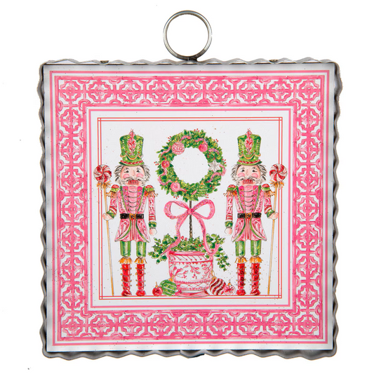 Round Top - Charm - Mini Pink Nutcrackers Print - Findlay Rowe Designs