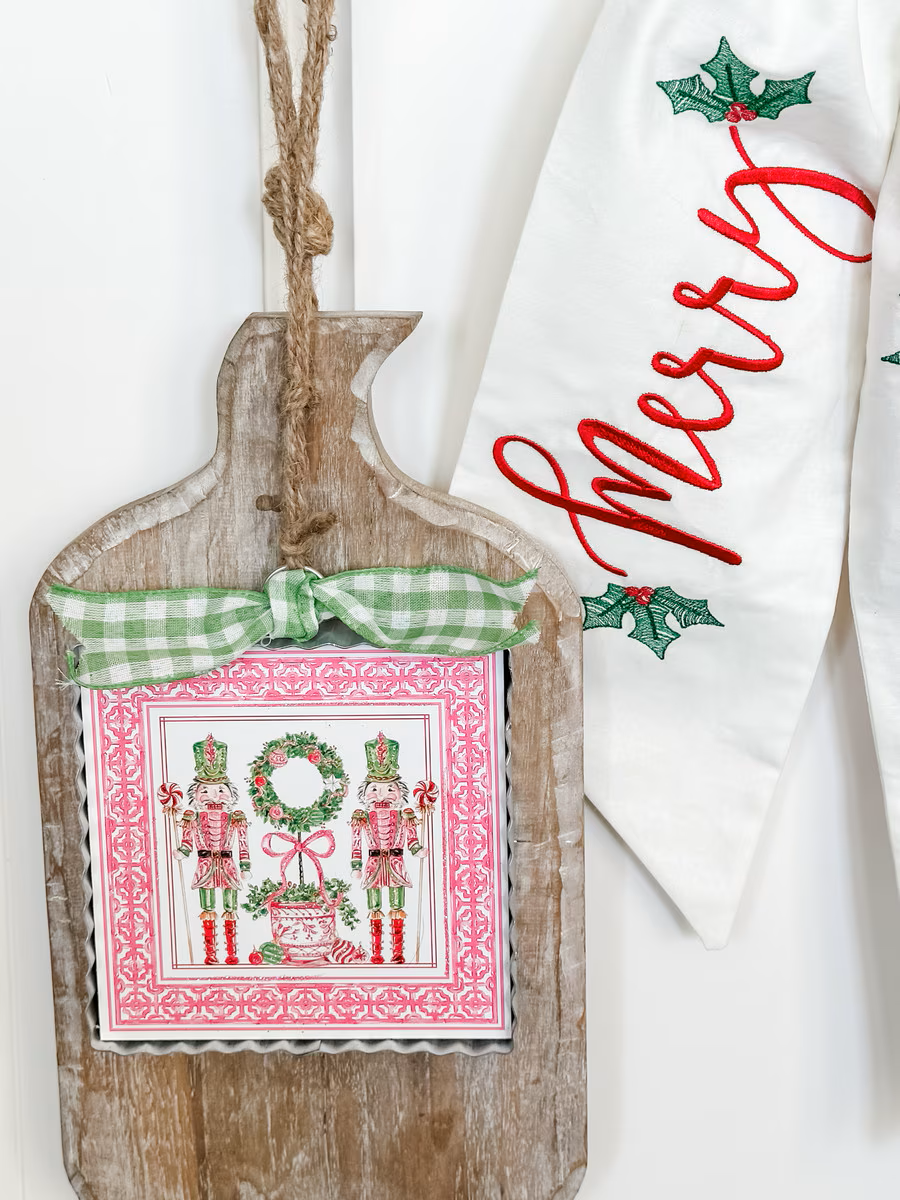 Round Top - Charm - Mini Pink Nutcrackers Print - Findlay Rowe Designs