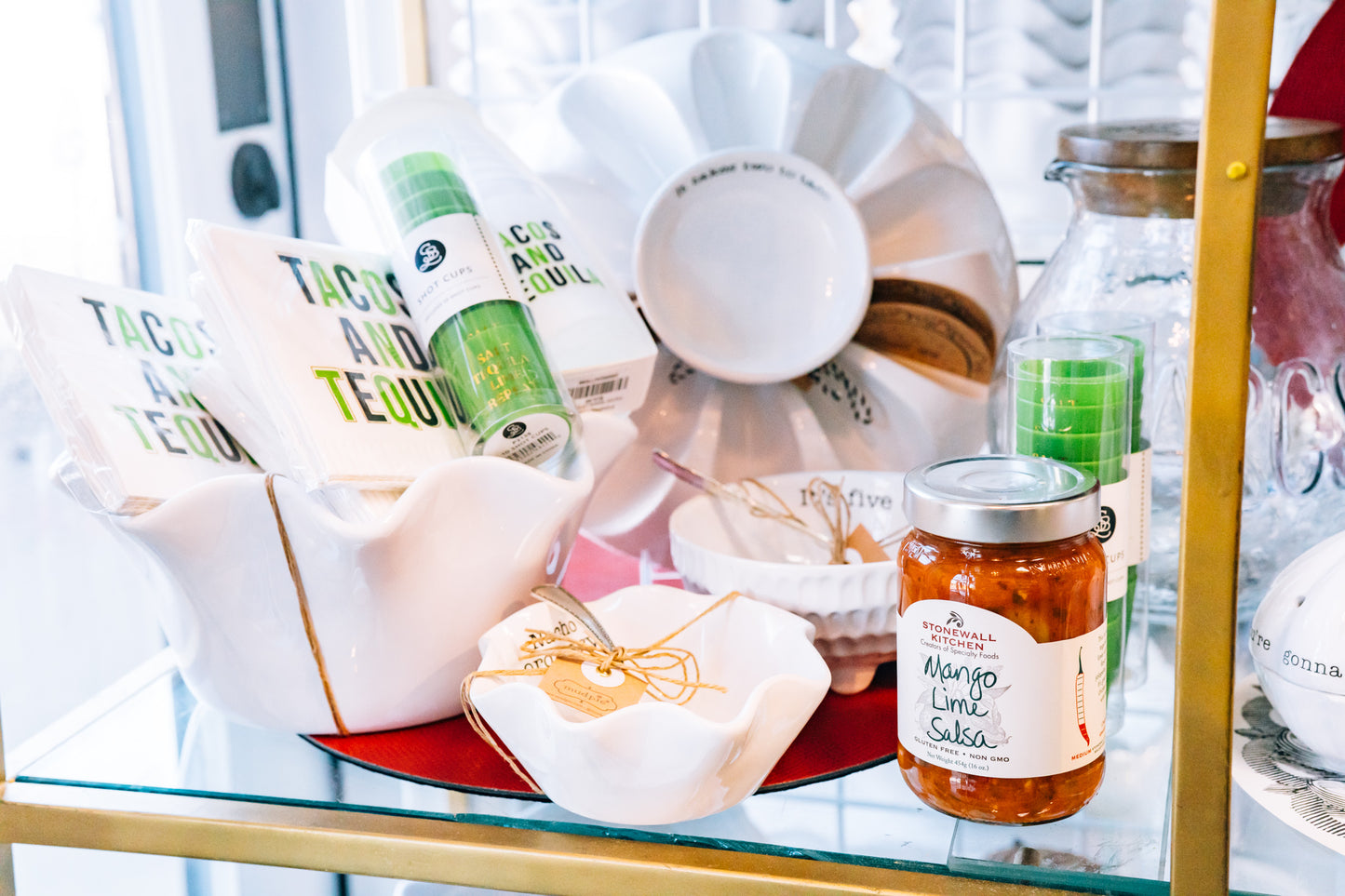 Mud Pie - Circa - Salsa Ceramic Dip Cup Set - Findlay Rowe Designs