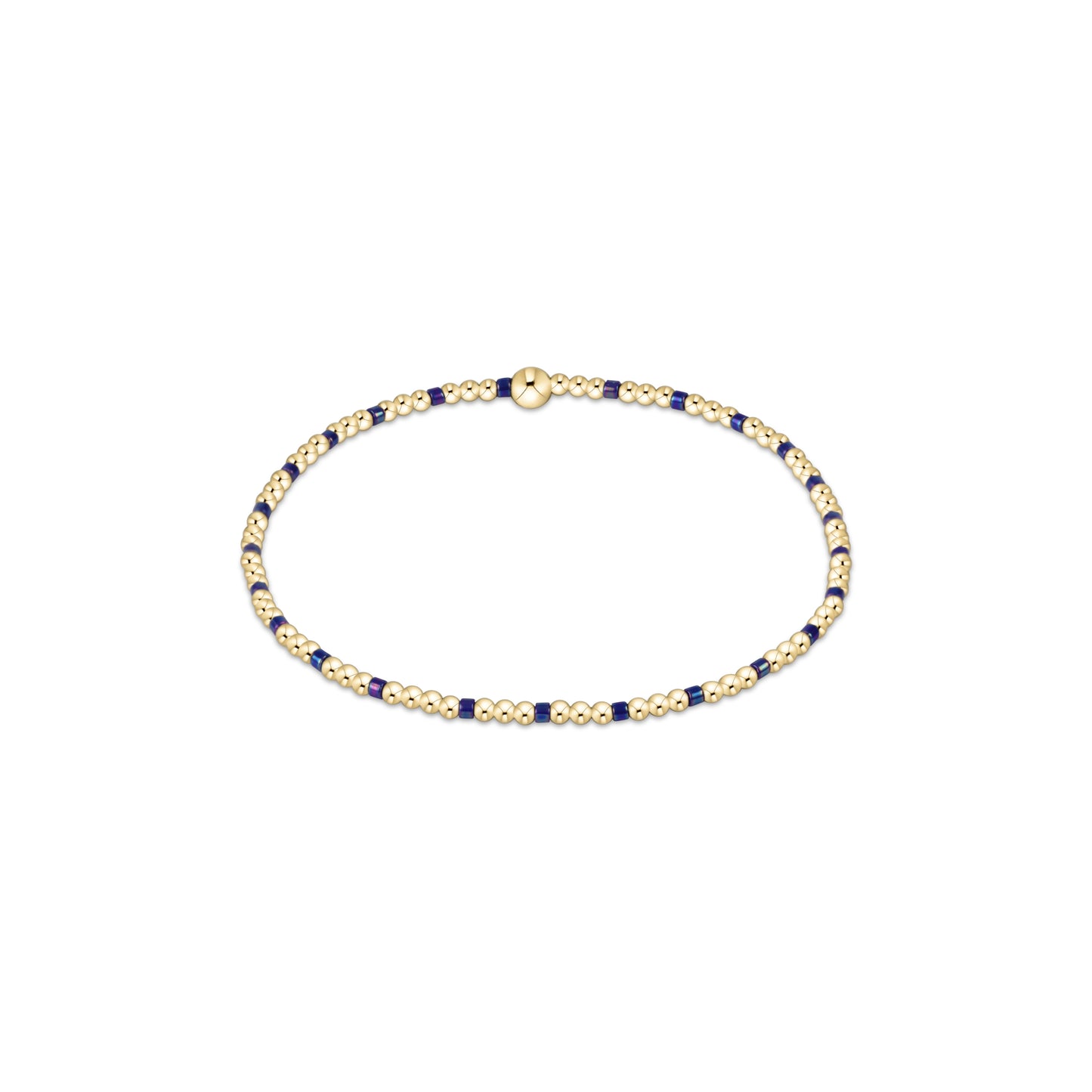Enewton - Egirl - Hope Sincerity Pattern 2mm Bead Bracelet - Blue Metallic