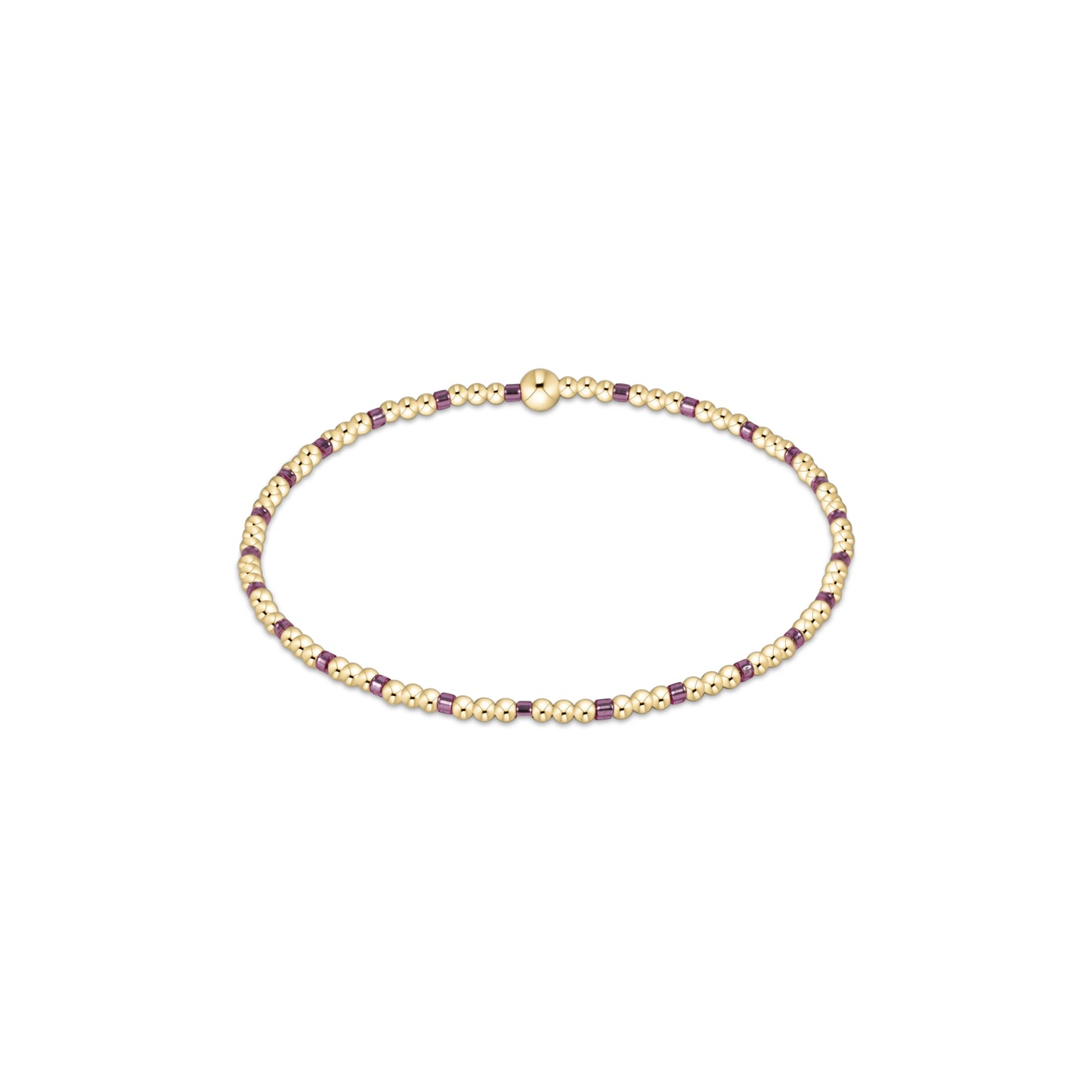 Enewton - Egirl - Hope Sincerity Pattern 2mm Bead Bracelet - Pink Metallic