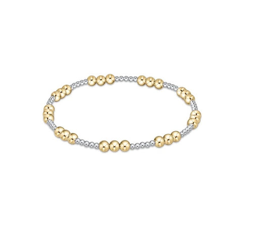 Enewton - Classic Joy Pattern 4mm Bead Bracelet - Mixed Metal - Findlay Rowe Designs