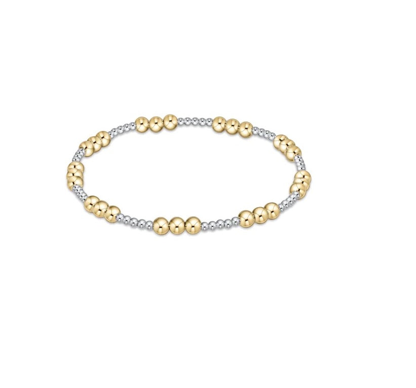 Enewton - Classic Joy Pattern 4mm Bead Bracelet - Mixed Metal - Findlay Rowe Designs