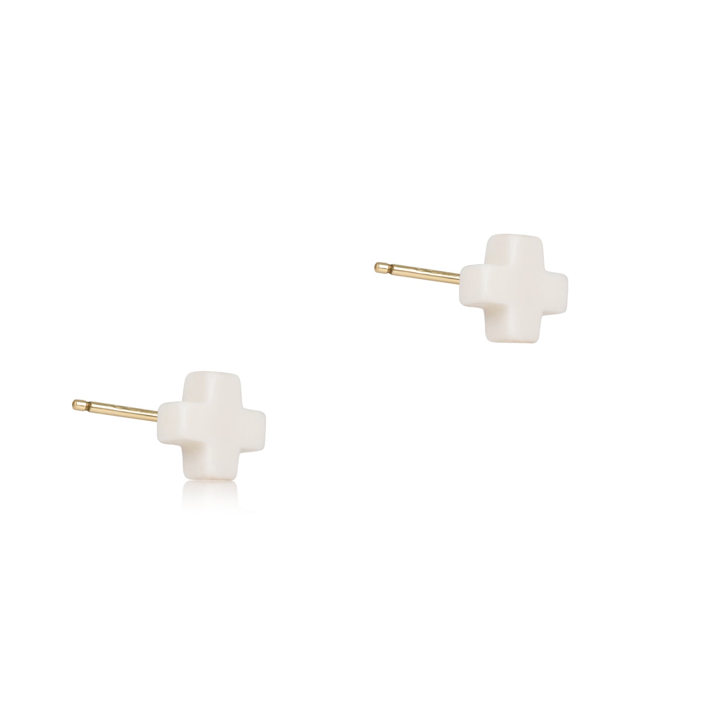Enewton - Signature Cross Small Stud - Off-White - Findlay Rowe Designs