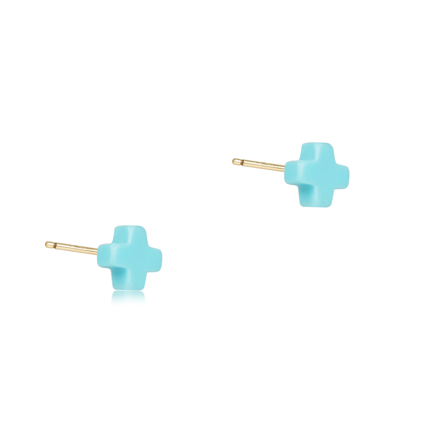 Enewton - Signature Cross Small Stud - Turquoise - Findlay Rowe Designs