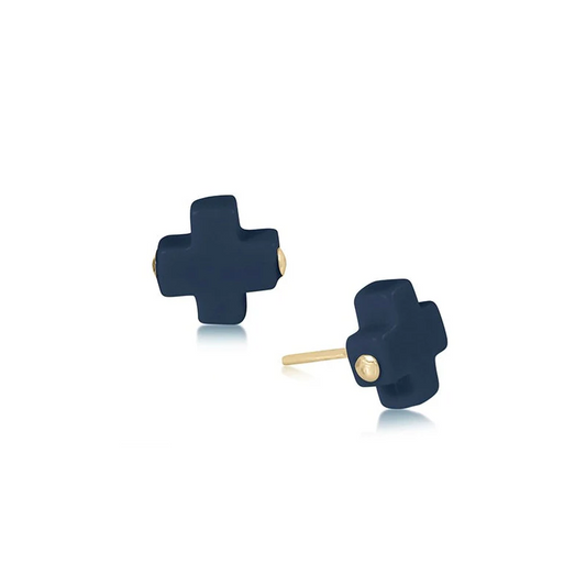 Enewton - Earring - Signature Cross Studs - Navy