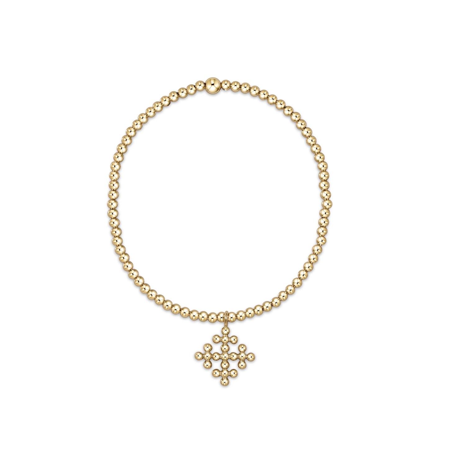 Enewton - classic gold 2.5mm bead bracelet - signature cross encompass charm - Findlay Rowe Designs