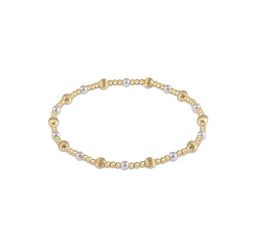 Enewton - Dignity Sincerity Pattern 4mm Bead Bracelet - Pearl - Findlay Rowe Designs