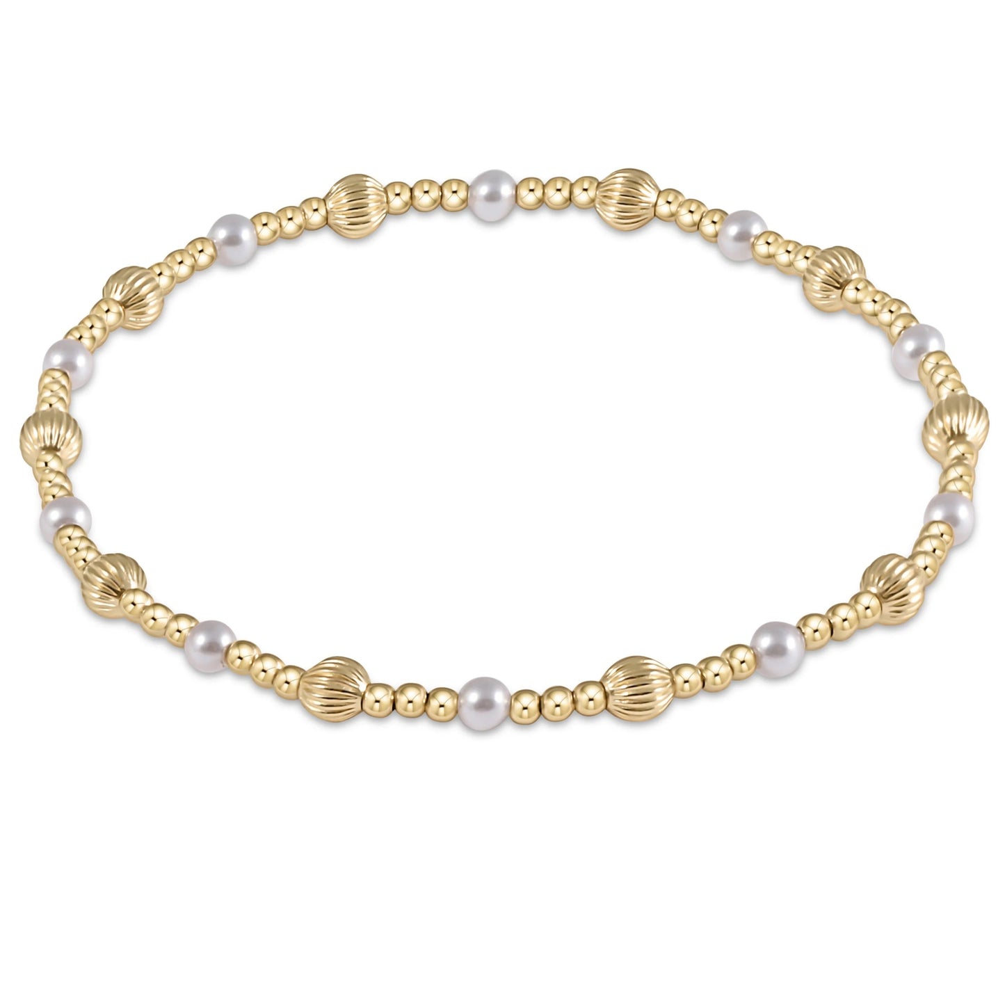 Enewton - Dignity Sincerity Pattern 4mm Bead Bracelet - Pearl - Findlay Rowe Designs