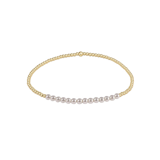 Enewton - gold Bliss 2mm Bead Bracelet - pearl - Findlay Rowe Designs