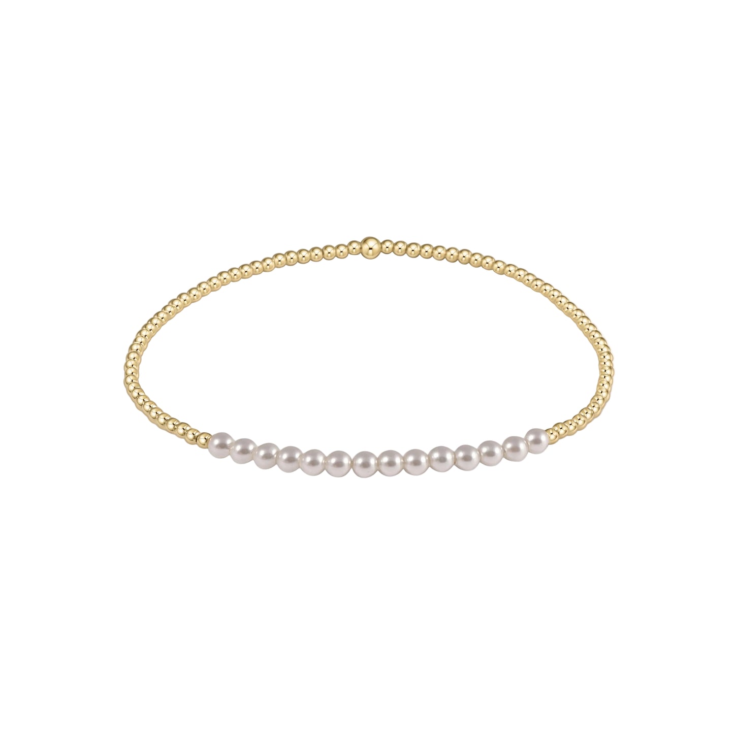 Enewton - gold Bliss 2mm Bead Bracelet - pearl - Findlay Rowe Designs