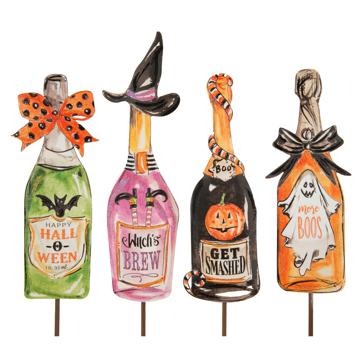 Round Top - Stake - Spooky Wine Bottles - Findlay Rowe Designs