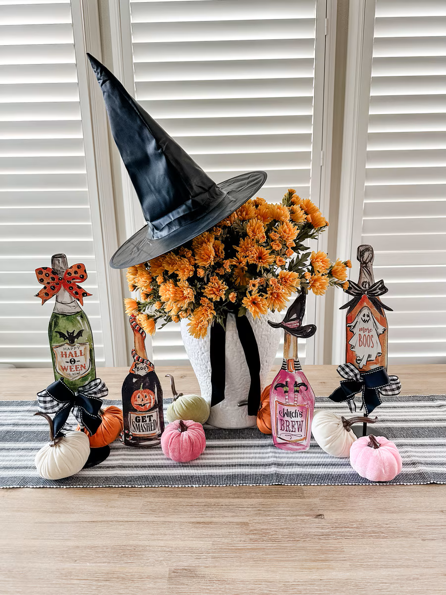 Round Top - Stake - Spooky Wine Bottles - Findlay Rowe Designs