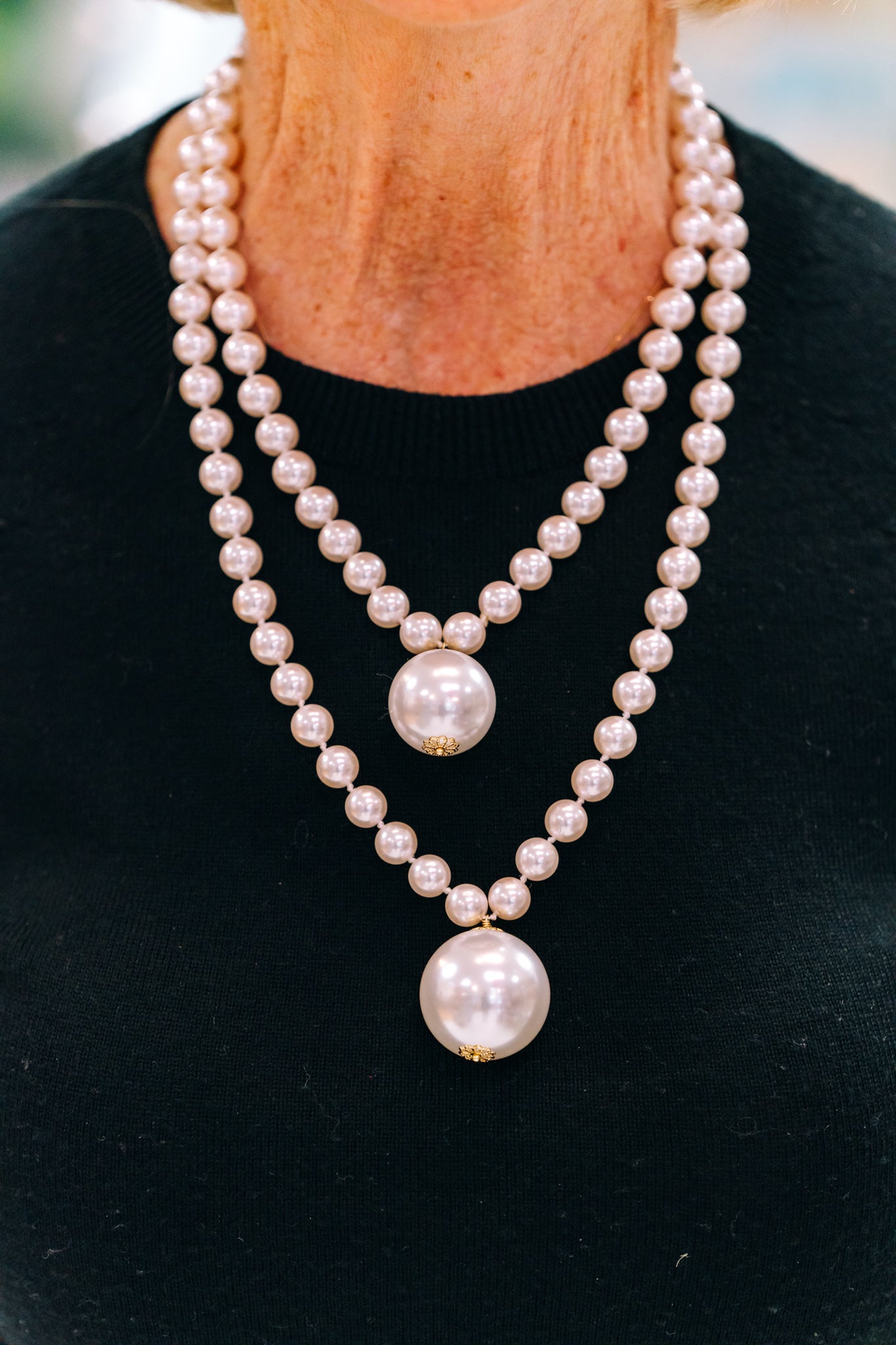 Necklace - Long Double Pearl - Findlay Rowe Designs