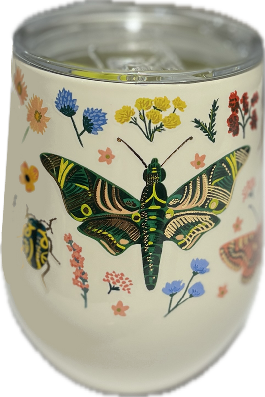 Corkcicle - 12oz Stemless - Rifle Paper Co.- Curio Cream - Findlay Rowe Designs