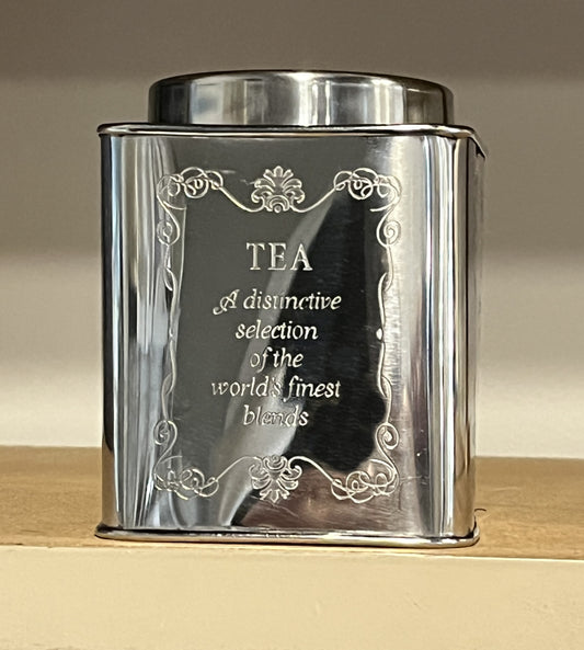 Clearance - Canister - Polished Silver Tone - Tea - Findlay Rowe Designs