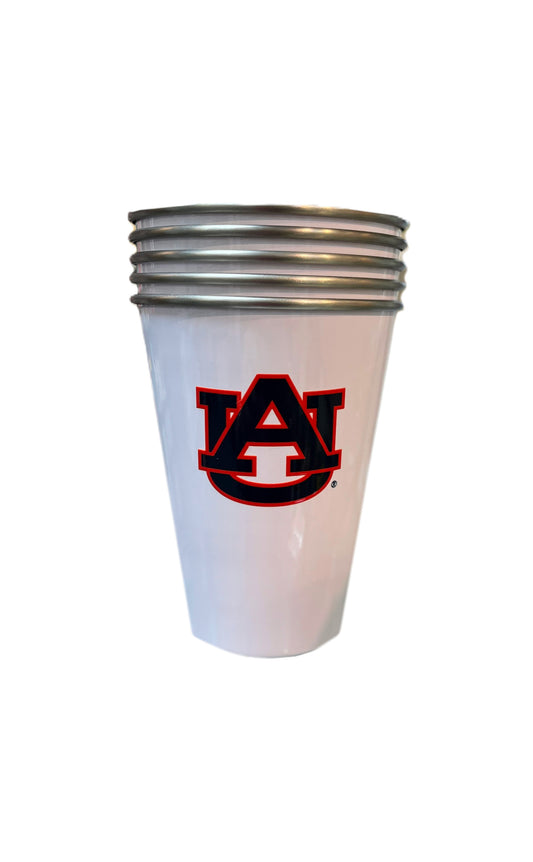 Corkcicle-  White Auburn Tigers 18oz. Laser-Etched Eco Stacker Tumbler - Findlay Rowe Designs