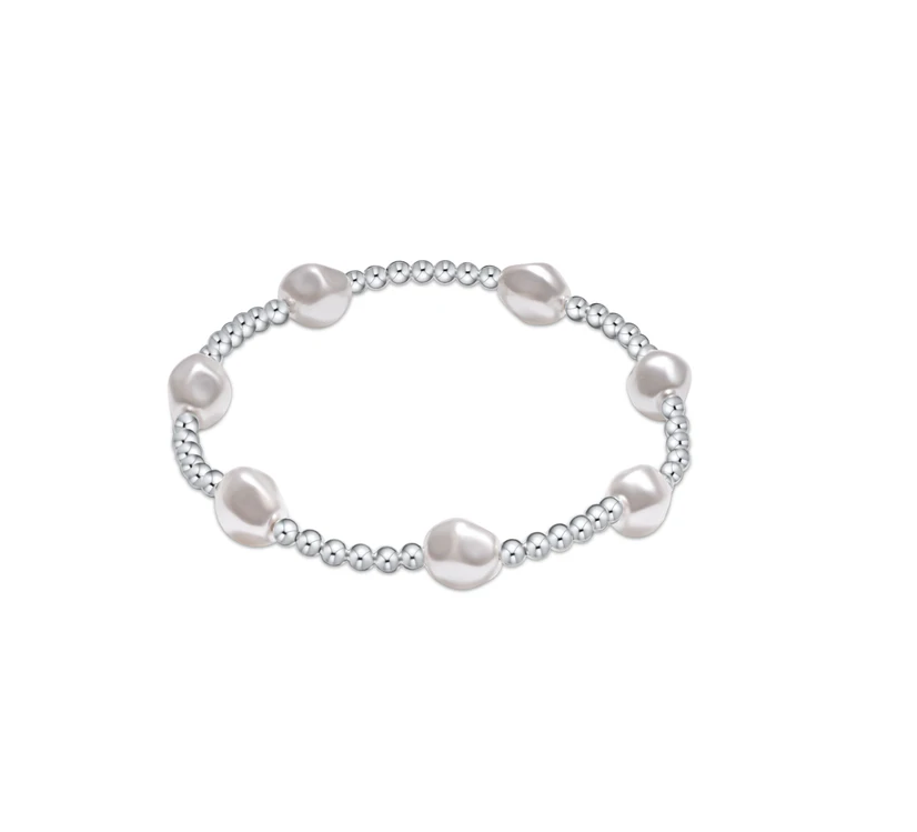Enewton - Admire Sterling 3mm Bead Bracelet - Pearl - Findlay Rowe Designs