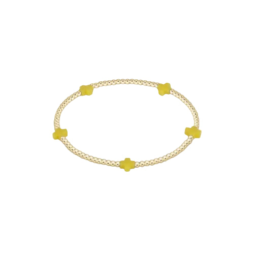 Enewton - Signature Cross Gold Small 2mm Bracelet - Canary - Findlay Rowe Designs