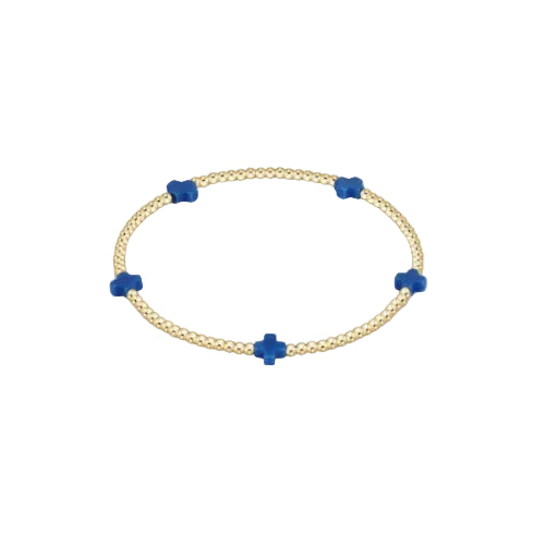 Enewton - Signature Cross Gold Small 2mm Bracelet - Cobalt - Findlay Rowe Designs