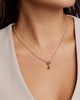 Kendra Scott - Necklace - Mini Elisa Toggle Short Pendant - Gold Green Tigers Eye